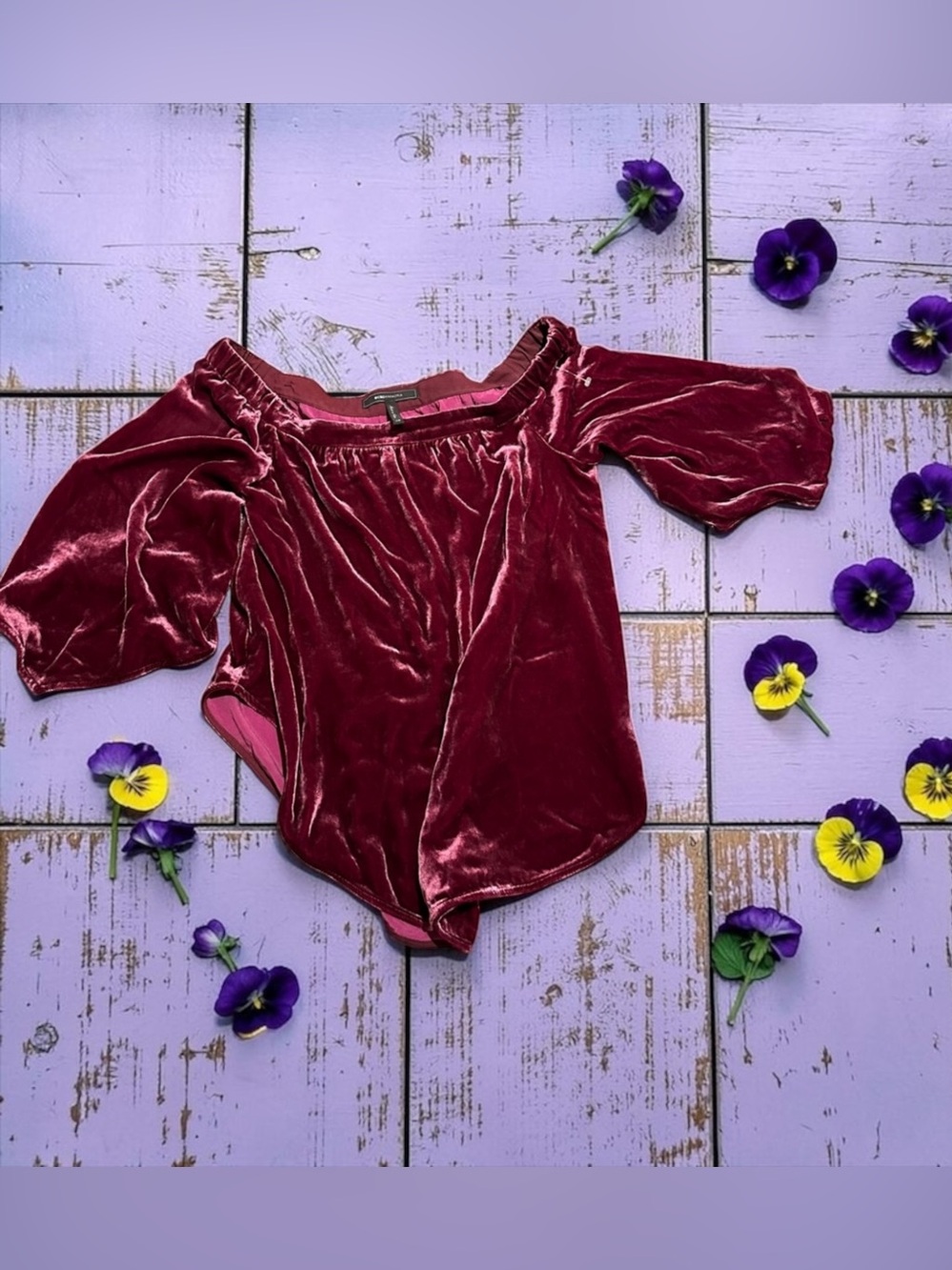 BCBG velvet top